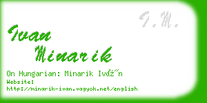 ivan minarik business card